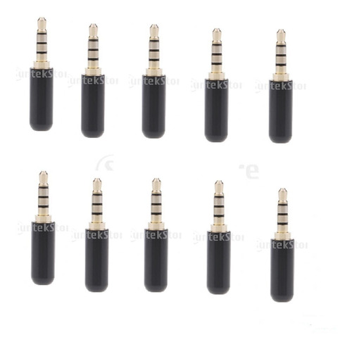 Adaptador De Enchufe Para 10 Piezas, 4 Polos, 3,5 Mm, 1/8