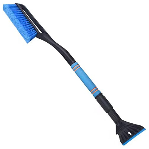 Snow Brush And Detachable Ice Scraper With Soft Foam Gr...