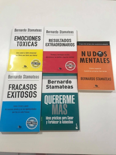 Pack De 5 Libros De Bernardo Stamateas Autor De Gente Tóxica