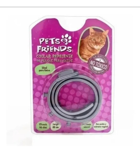 Collar Repelente De Pulgas Gatos Pets Friends. (no Toxico)
