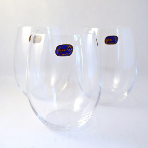Vaso Copa Sin Pie Cristal Bohemia Original Set X 12 500ml