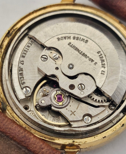Relogio Bucherer Femenino Antigo Automatico Original Marrom Dourado Dourado (Usado)