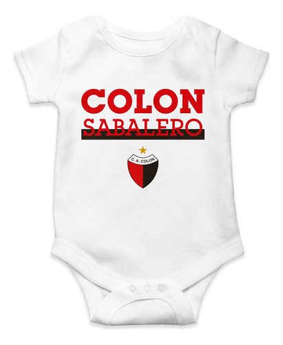 Body Para Bebé Colon De Santa Fe Sabalero Algodon Blanco