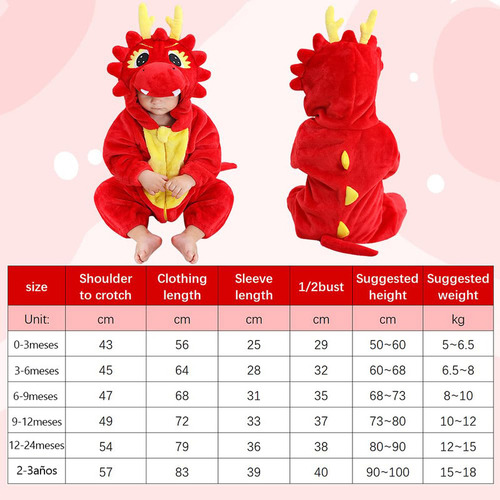 Para Perfect Mameluco Bebé Para Niño Invierno Dinosaurio