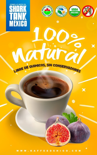 Kit 5 Paq C/20 Sobres Kaffee De Higo Orgánico Sin Cafeína