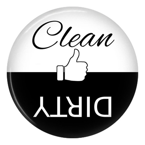 Clean Dirty Lavaplatos Imán Indicador De Señal (color Blanco