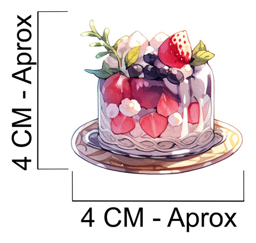 Pack De 96 Stickers De Postres Y Pasteles