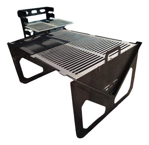Asador Portatil Desarmable Grande (44cmx76cm) Negro