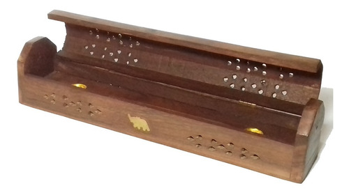 Imagen 3 de 3 de Baúl Porta Incienso De Madera Hindú Y Caja Masala 7 Chakras