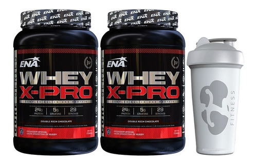 Whey X Pro Ena 2 X 1kg  + Vaso Proteina Potenciada