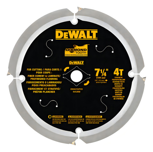 Disco Sierra Corte Fibrocemento 7-1/4' Dewalt Dwa3193pcd