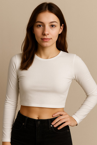 Crop Top Mujer Manga Larga | Talles Chicos