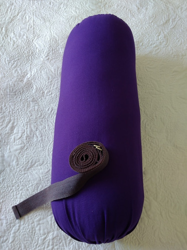 Yoga Bolster Y Cinto  Pack  Morado Bello , Casi Sin Uso!