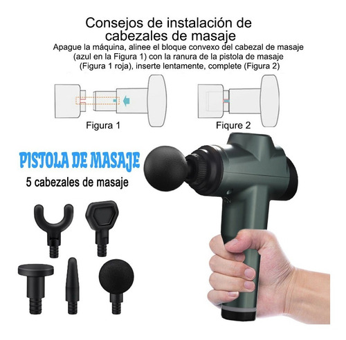 Imagen 8 de 9 de Pistola Masajeadora Eléctrica Profesional 110v-240v