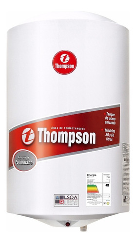 Calefon Termotanques James Thompson 60 Lts Acero Sensacion Color Blanco