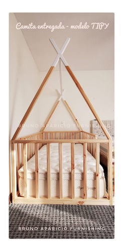 Cama Tipi Montessori 1.5 Plzs Diseño Personalizado