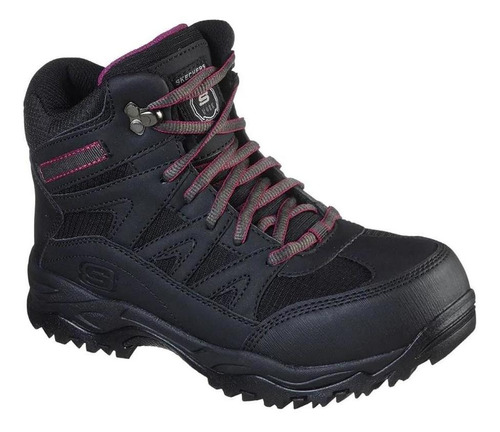 Calzado De Seguridad Mujer Pomeria Skechers Color: Negro/mor