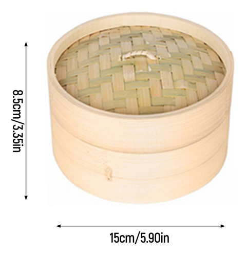 2 Sets Kitchen Bamboo Steamer Basket Asian Food Steamer Sum