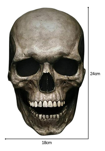 Máscara De Calavera De Cabeza Completa Con Mandíbula