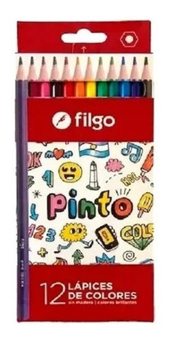 Imagen 1 de 1 de Lapiz Color X 12 Largos Filgo