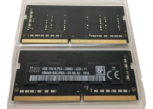 Memoria Ram - Sk Hynix - So-dimm Ddr4 2x4gb 2666mhz Para Mac