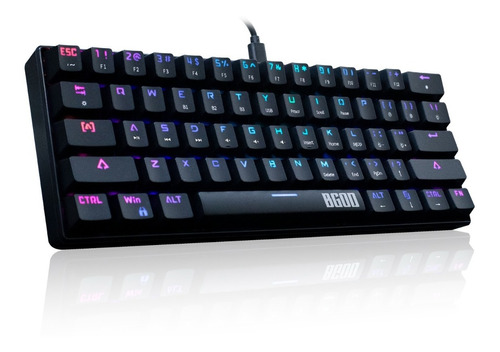 Teclado Mecánico 60% Bgod Gaming Rgb Outemu Red Color Negro