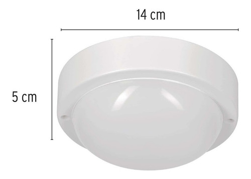 Imagen 3 de 6 de Plafón Redondo, 10w, 6500k, Ip54, Led Volteck 46261