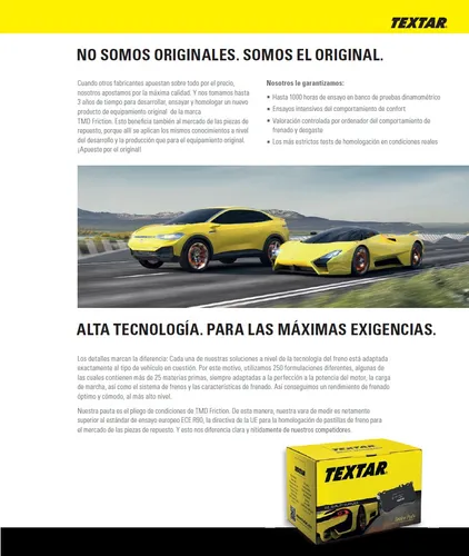 Pastillas Freno Para Saab 900 81/96 Trasera Marca Textar