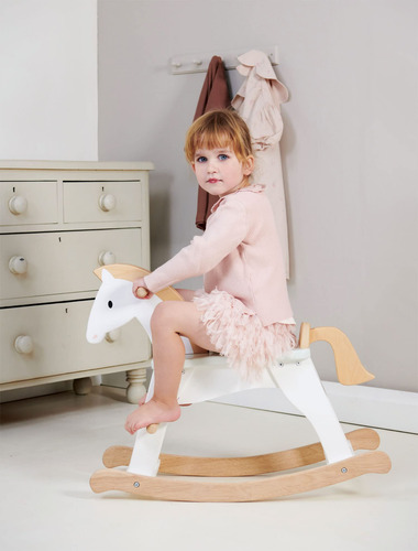 Caballo Mecedor De Madera Premium Para Niños Pequeños