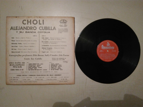 Lp Alejandro Cubilla Y Su Banda Coygua Choli Importado (Usado)