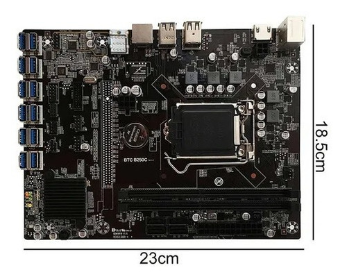 Placa Mãe Mineração Eth B250 Suporta 12 Gpu Pronta Entreg