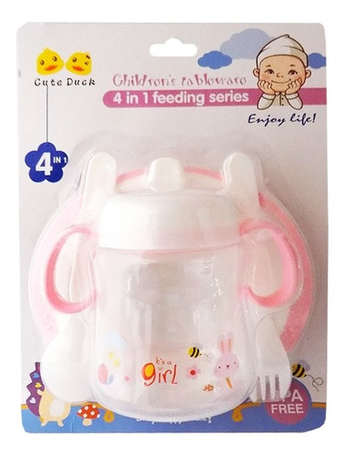 Set Infantil , Set De Bebe  Vaso ,plato Y Cubiertos/ Bebe!!!