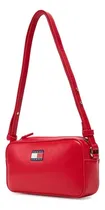 Comprar Tommy Hilfiger Bolso Cruzado Moda Mujer Aw0aw17290 Acabado de los herrajes Níquel Color Red hot Correa de hombro Rojo Diseño de la tela Lisa