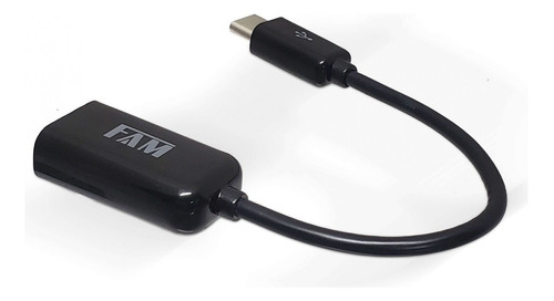 Cabo Otg Tipo-c Micro Usb Xiaomi Macbook Samsung Motorola Cor Preto