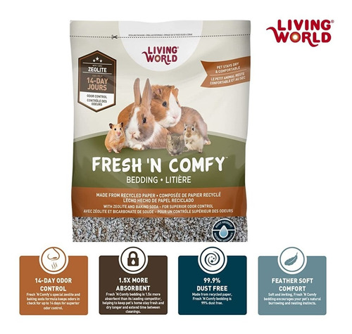 Imagen 3 de 6 de Sustrato Papel Fresh'n Comfy 20l Beige Living World