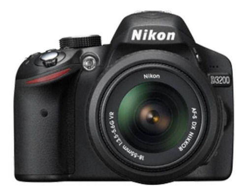  Nikon Kit D3200 + lente 18-55mm VR + lente 55-200mm VR II DSLR color  negro 