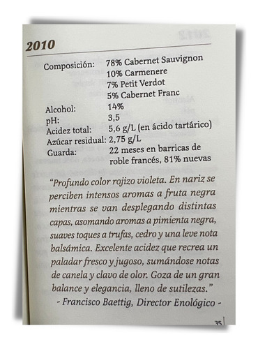 Vino Icono Errazuriz Don Maximiano Founders Reserve 2010