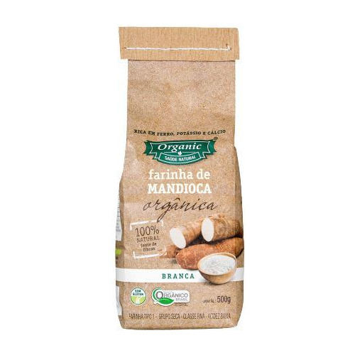 Farinha De Mandioca Branca Orgânica Organic 500g