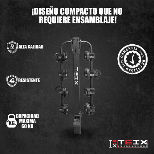 Portabicicletas Rack Tirón Sp P/ 4 Bicis Audi Q2
