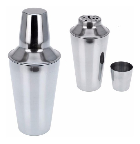 Coctelera Con Filtro 700ml De Acero Inoxidable Profesional Color Gris