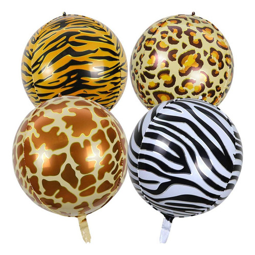 Globos Animales De La Selva 4d X 2 Uni Cotillon Decoracion