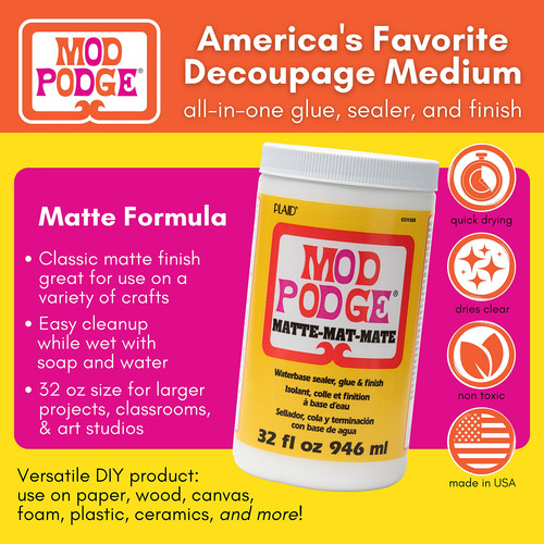 Sellador A Base De Agua Mod Podge Cs11303, Pegamento, Amplif
