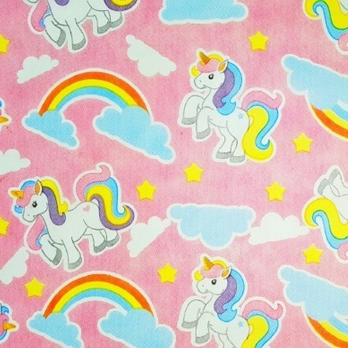 Tnt Estampado Unicórnio Nuvens Decoracao 1,4m X 2 Metros