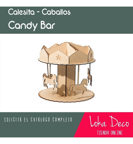 Candy Bar Calesita Fija Carrousel Fibrofacil - Oferta!