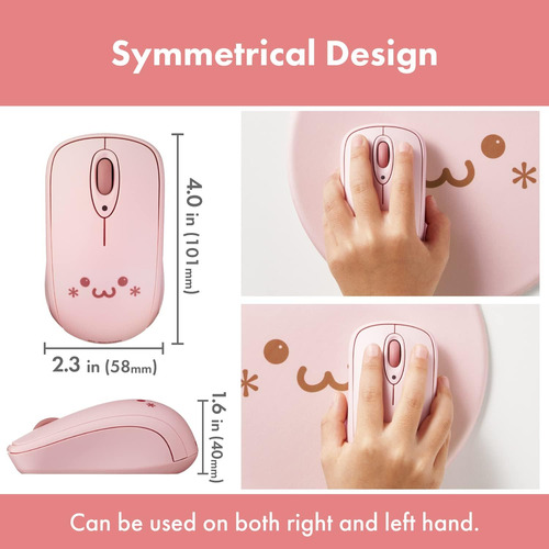Elecom Bluetooth Wireless Mouse, Diseño Simétrico De 3 Boton
