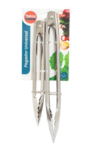 Pegador Inox Para Churrasco E Salada - Kit 2 Unidades