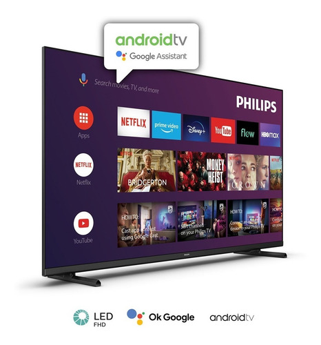 Imagen 2 de 9 de Smart Tv 32 Philips Con Android 32phd6947/55