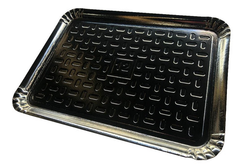 100 Bandeja De Papelão Laminada Prata Nº06 46x37cm (1pct)