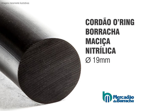 Cordão Borracha Nitrílica Para Oring 19mm - 5 Metros