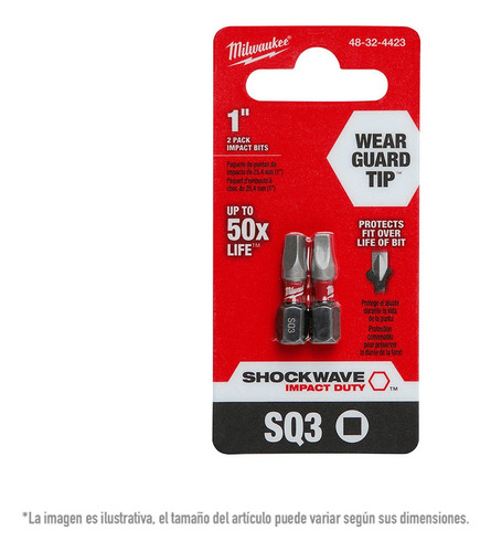 Punta Cuadrada # 3 X 1 PLG Milwaukee 48324423